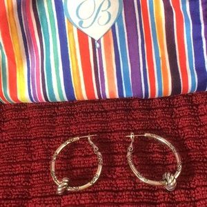 ❤️SOLD Brighton Oval Hoop Charm Earrings w/2 Mini Charms